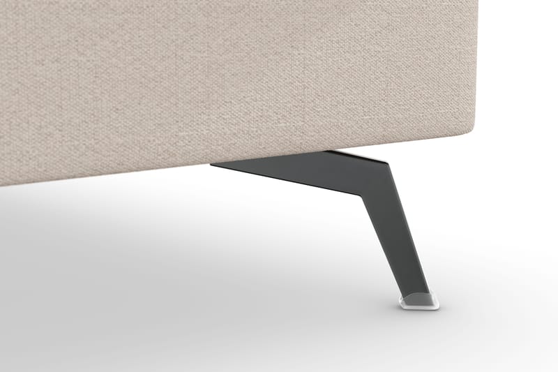 Ocean Lyx 4-seters Høyrevendt L-formet Sjeselongsofa i Stoff - Beige - Møbler - Sofaer - Sofaer med sjeselong - 4 seters sofa med divan