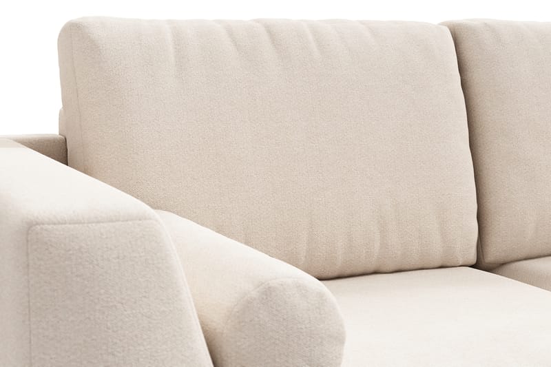 Ocean Lyx 4-seters Høyrevendt L-formet Sjeselongsofa i Stoff - Beige - Møbler - Sofaer - Sofaer med sjeselong - 4 seters sofa med divan