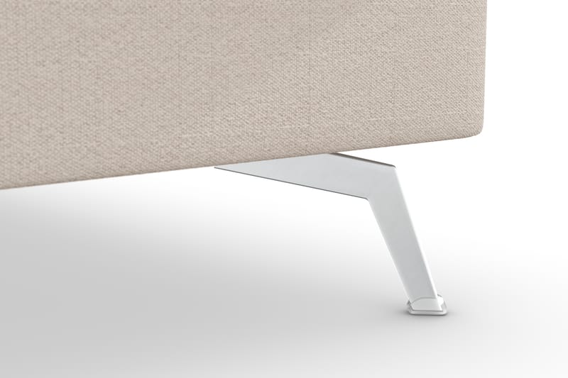 Ocean Lyx 4-seters Høyrevendt L-formet Sjeselongsofa i Stoff - Beige - Møbler - Sofaer - Sofaer med sjeselong - 4 seters sofa med divan