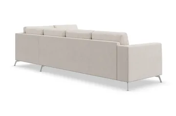 Ocean Lyx 4-seters Høyrevendt L-formet Sjeselongsofa i Stoff - Beige - Møbler - Sofaer - Sofaer med sjeselong - 4 seters sofa med divan