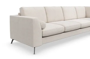Ocean Lyx 4-seters Høyrevendt L-formet Sjeselongsofa i Stoff - Beige - Møbler - Sofaer - Sofaer med sjeselong - 4 seters sofa med divan