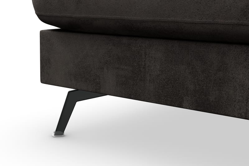 Ocean Lyx 4-seters Venstrevendt L-formet Sjeselongsofa i Fløyel - Mørk grå - Møbler - Sofaer - Sofaer med sjeselong - 4 seters sofa med divan