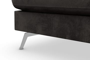 Ocean Lyx 4-seters Venstrevendt L-formet Sjeselongsofa i Fløyel - Mørk grå - Møbler - Sofaer - Sofaer med sjeselong - 4 seters sofa med divan