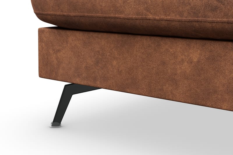 Ocean Lyx 4-seters Venstrevendt L-formet Sjeselongsofa i Kunstlær - Brun - Møbler - Sofaer - Sofaer med sjeselong - 4 seters sofa med divan