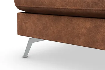 Ocean Lyx 4-seters Venstrevendt L-formet Sjeselongsofa i Kunstlær - Brun - Møbler - Sofaer - Sofaer med sjeselong - 4 seters sofa med divan