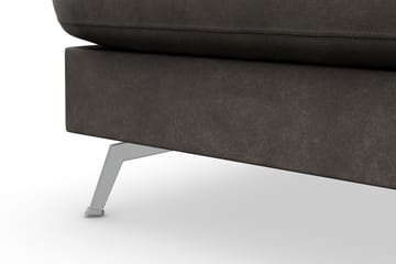 Ocean Lyx 4-seters Venstrevendt L-formet Sjeselongsofa i Kunstlær - Mørk grå - Møbler - Sofaer - Sofaer med sjeselong - 4 seters sofa med divan