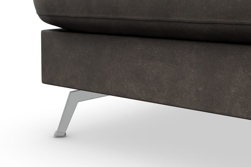 Ocean Lyx 4-seters Venstrevendt L-formet Sjeselongsofa i Kunstlær - Mørk grå - Møbler - Sofaer - Sofaer med sjeselong - 4 seters sofa med divan