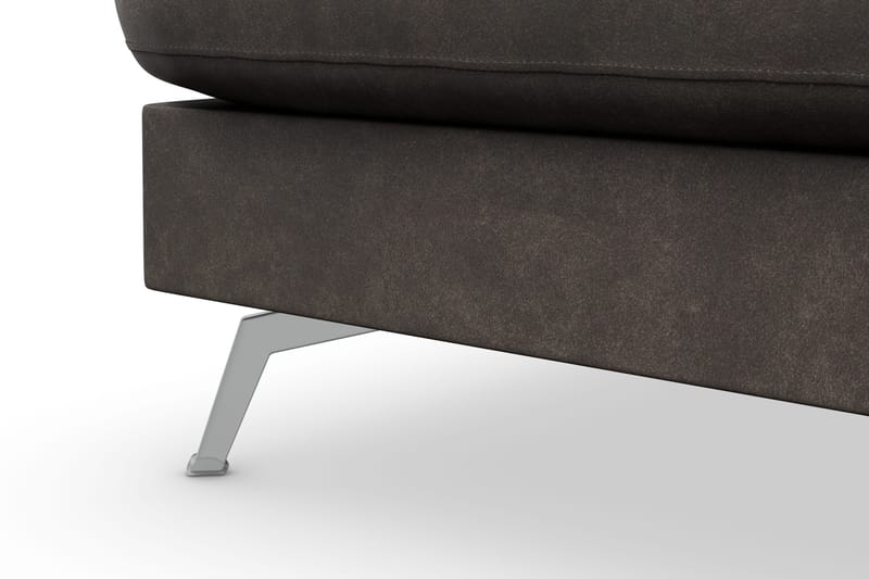 Ocean Lyx 4-seters Venstrevendt L-formet Sjeselongsofa i Kunstlær - Mørk grå - Møbler - Sofaer - Sofaer med sjeselong - 4 seters sofa med divan