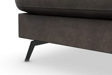 Ocean Lyx 4-seters Venstrevendt L-formet Sjeselongsofa i Kunstlær - Mørk grå - Møbler - Sofaer - Sofaer med sjeselong - 4 seters sofa med divan
