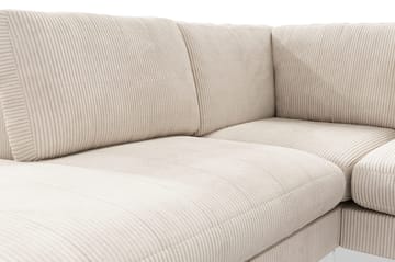 Ocean Lyx 4-seters Venstrevendt L-formet Sjeselongsofa i Manchester - Beige - Møbler - Sofaer - Sofaer med sjeselong - 4 seters sofa med divan