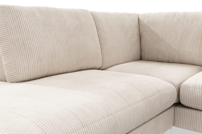 Ocean Lyx 4-seters Venstrevendt L-formet Sjeselongsofa i Manchester - Beige - Møbler - Sofaer - Sofaer med sjeselong - 4 seters sofa med divan