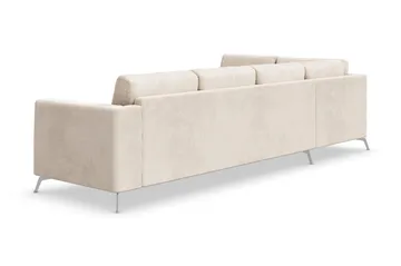Ocean Lyx 4-seters Venstrevendt L-formet Sjeselongsofa i Manchester - Beige - Møbler - Sofaer - Sofaer med sjeselong - 4 seters sofa med divan