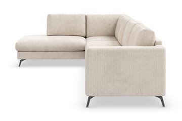 Ocean Lyx 4-seters Venstrevendt L-formet Sjeselongsofa i Manchester - Beige - Møbler - Sofaer - Sofaer med sjeselong - 4 seters sofa med divan