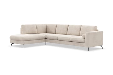 Ocean Lyx 4-seters Venstrevendt L-formet Sjeselongsofa i Manchester - Beige - Møbler - Sofaer - Sofaer med sjeselong - 4 seters sofa med divan