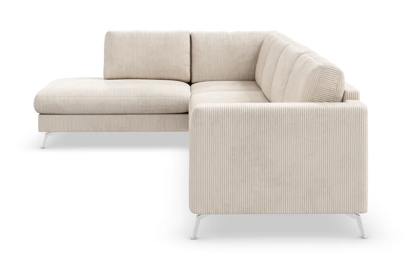 Ocean Lyx 4-seters Venstrevendt L-formet Sjeselongsofa i Manchester - Beige - Møbler - Sofaer - Sofaer med sjeselong - 4 seters sofa med divan