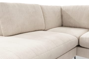 Ocean Lyx 4-seters Venstrevendt L-formet Sjeselongsofa i Manchester - Beige - Møbler - Sofaer - Sofaer med sjeselong - 4 seters sofa med divan