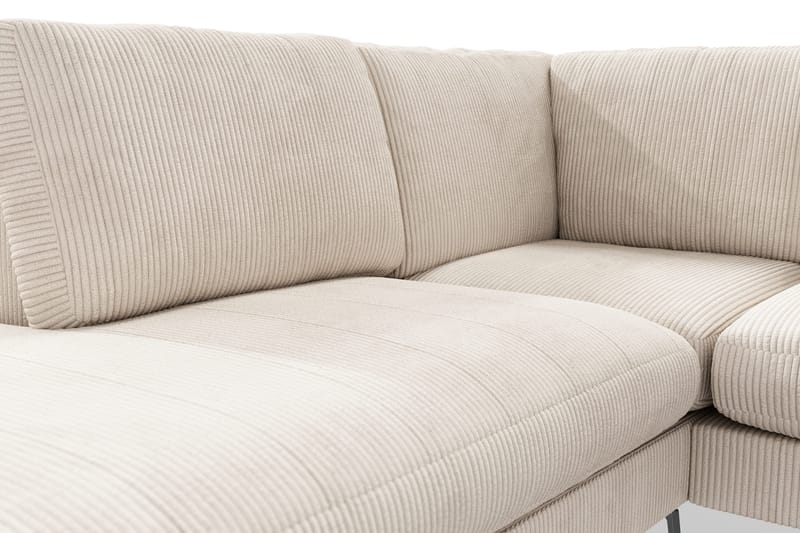 Ocean Lyx 4-seters Venstrevendt L-formet Sjeselongsofa i Manchester - Beige - Møbler - Sofaer - Sofaer med sjeselong - 4 seters sofa med divan