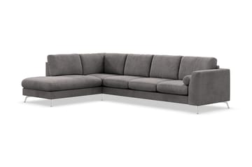 Ocean Lyx 4-seters Venstrevendt L-formet Sjeselongsofa i Manchester - Mørk grå - Møbler - Sofaer - Sofaer med sjeselong - 4 seters sofa med divan