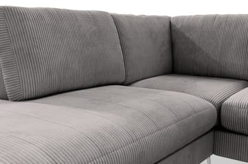 Ocean Lyx 4-seters Venstrevendt L-formet Sjeselongsofa i Manchester - Mørk grå - Møbler - Sofaer - Sofaer med sjeselong - 4 seters sofa med divan
