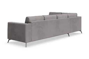 Ocean Lyx 4-seters Venstrevendt L-formet Sjeselongsofa i Manchester - Mørk grå - Møbler - Sofaer - Sofaer med sjeselong - 4 seters sofa med divan