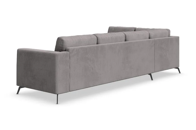 Ocean Lyx 4-seters Venstrevendt L-formet Sjeselongsofa i Manchester - Mørk grå - Møbler - Sofaer - Sofaer med sjeselong - 4 seters sofa med divan
