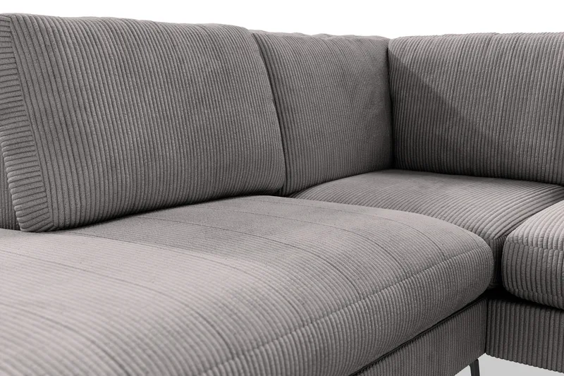 Ocean Lyx 4-seters Venstrevendt L-formet Sjeselongsofa i Manchester - Mørk grå - Møbler - Sofaer - Sofaer med sjeselong - 4 seters sofa med divan
