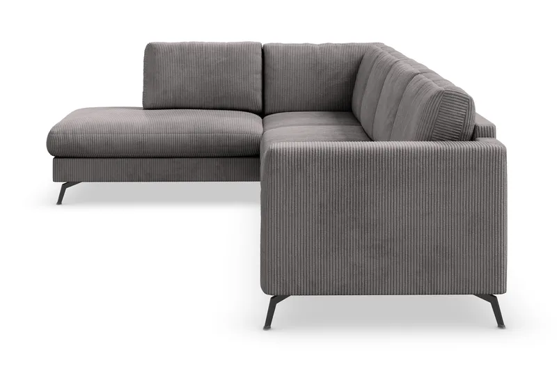 Ocean Lyx 4-seters Venstrevendt L-formet Sjeselongsofa i Manchester - Mørk grå - Møbler - Sofaer - Sofaer med sjeselong - 4 seters sofa med divan