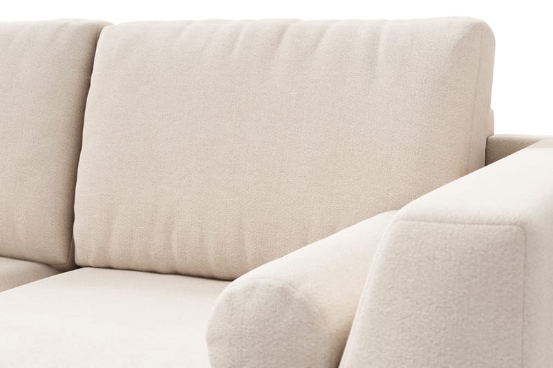 Ocean Lyx 4-seters Venstrevendt L-formet Sjeselongsofa i Stoff - Beige - Møbler - Sofaer - Sofaer med sjeselong - 4 seters sofa med divan