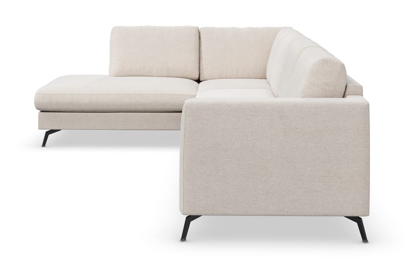 Ocean Lyx 4-seters Venstrevendt L-formet Sjeselongsofa i Stoff - Beige - Møbler - Sofaer - Sofaer med sjeselong - 4 seters sofa med divan