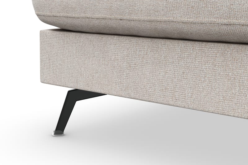 Ocean Lyx 4-seters Venstrevendt L-formet Sjeselongsofa i Stoff - Beige - Møbler - Sofaer - Sofaer med sjeselong - 4 seters sofa med divan