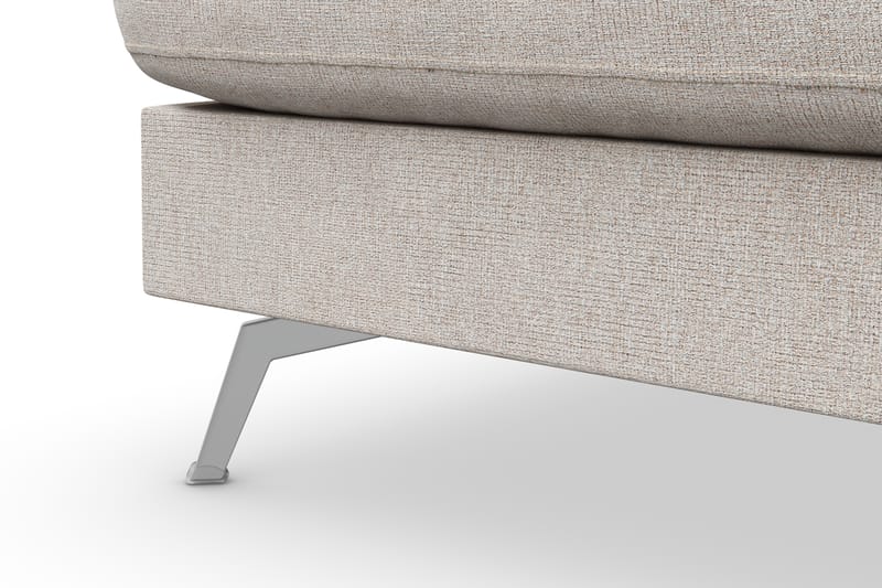 Ocean Lyx 4-seters Venstrevendt L-formet Sjeselongsofa i Stoff - Beige - Møbler - Sofaer - Sofaer med sjeselong - 4 seters sofa med divan