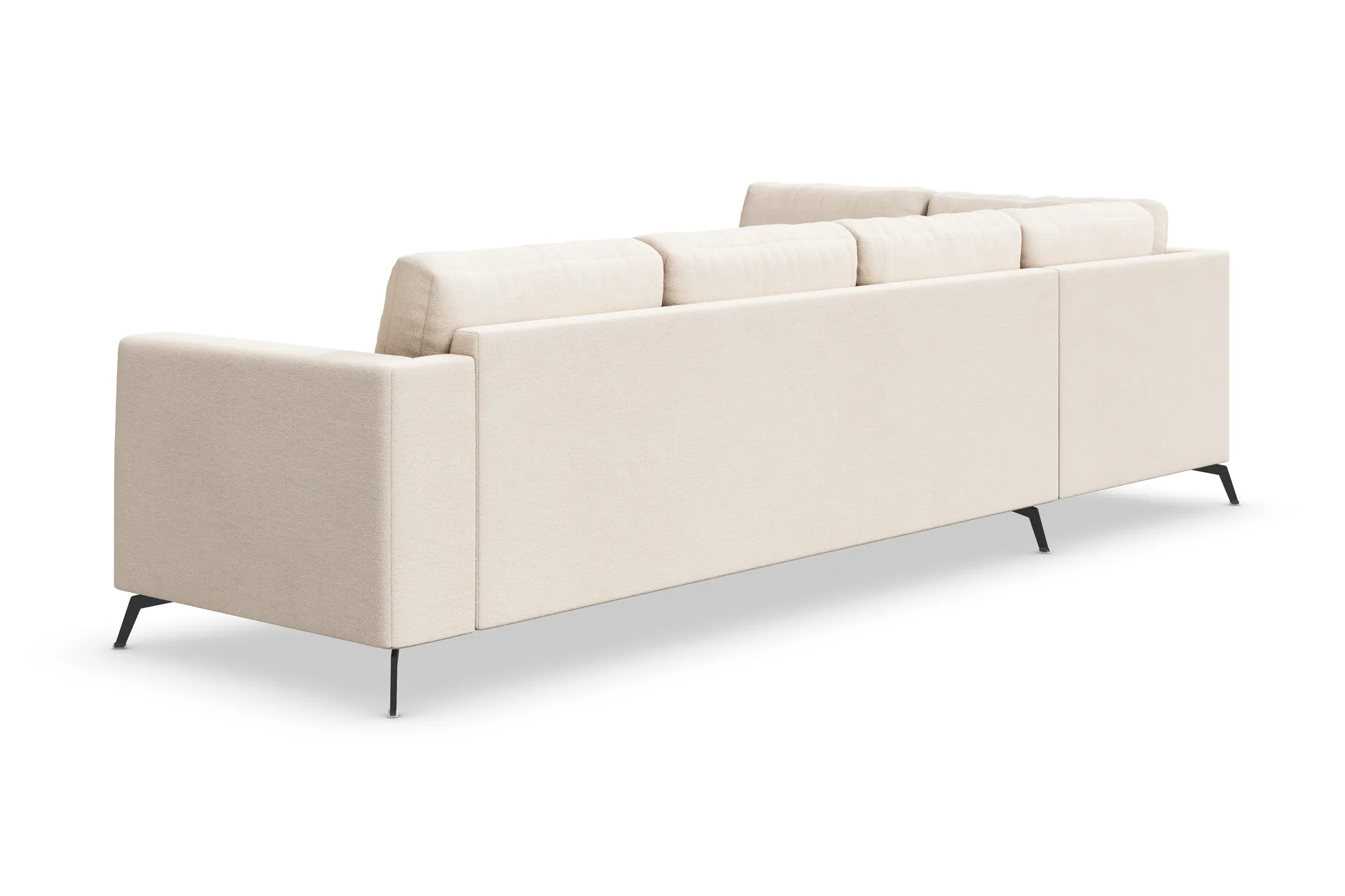 Ocean Lyx 4-seters Venstrevendt L-formet Sjeselongsofa i Stoff - Beige - Møbler - Sofaer - Sofaer med sjeselong - 4 seters sofa med divan