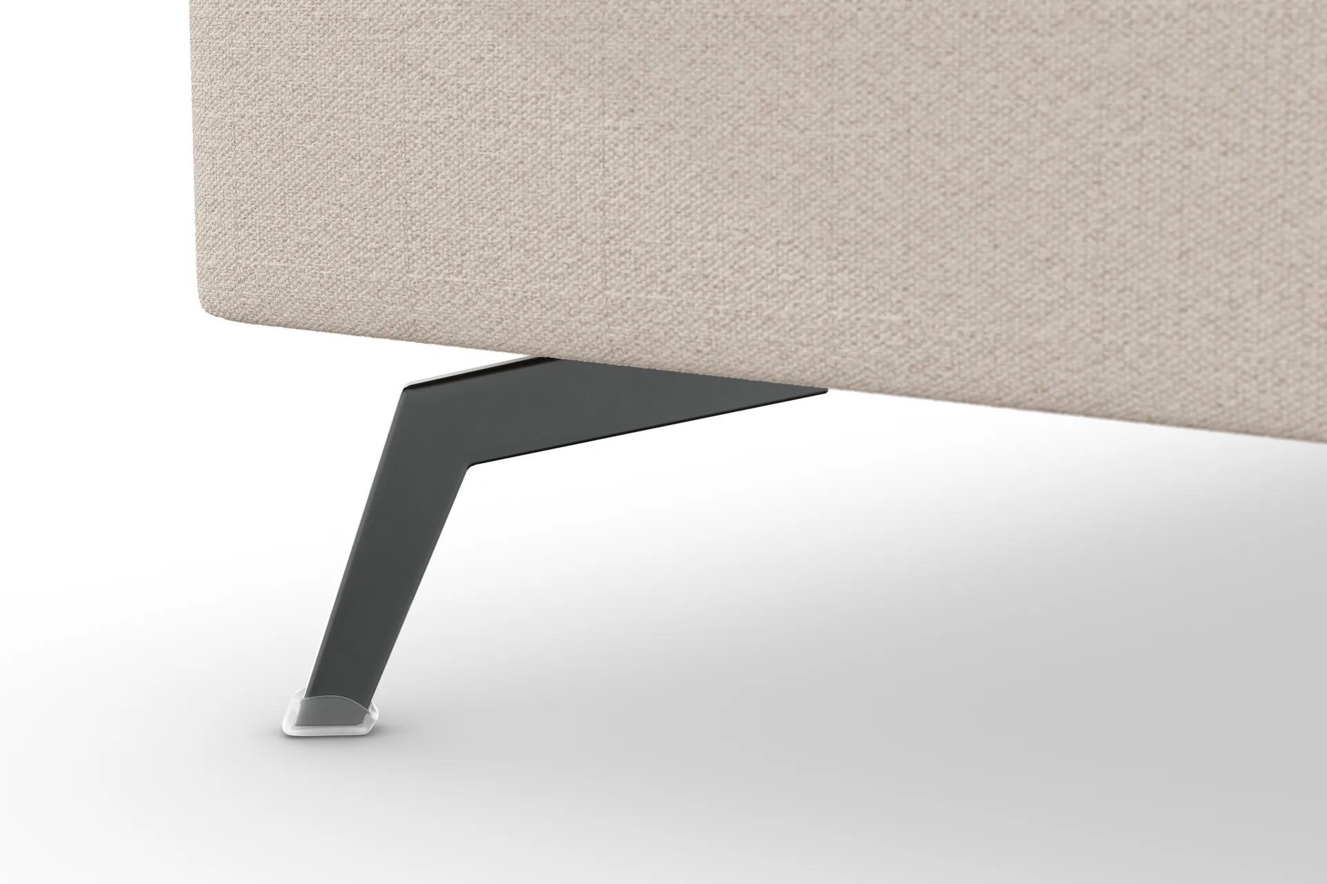 Ocean Lyx 4-seters Venstrevendt L-formet Sjeselongsofa i Stoff - Beige - Møbler - Sofaer - Sofaer med sjeselong - 4 seters sofa med divan