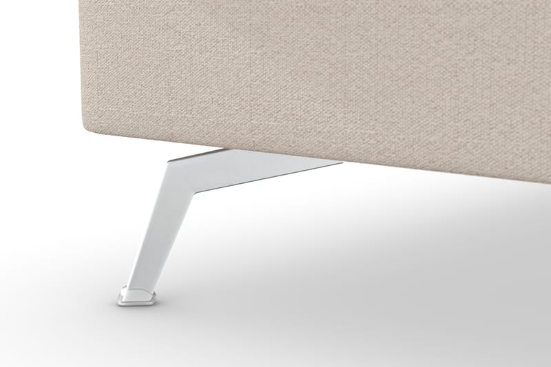 Ocean Lyx 4-seters Venstrevendt L-formet Sjeselongsofa i Stoff - Beige - Møbler - Sofaer - Sofaer med sjeselong - 4 seters sofa med divan