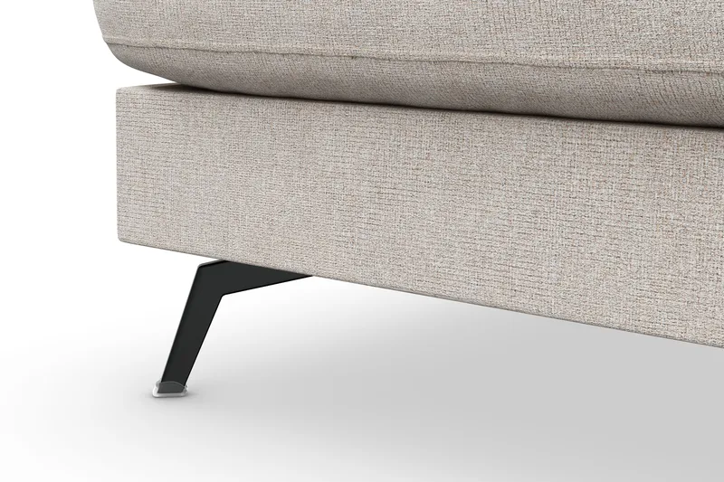 Ocean Lyx 4-seters Venstrevendt L-formet Sjeselongsofa i Stoff - Beige - Møbler - Sofaer - Sofaer med sjeselong - 4 seters sofa med divan