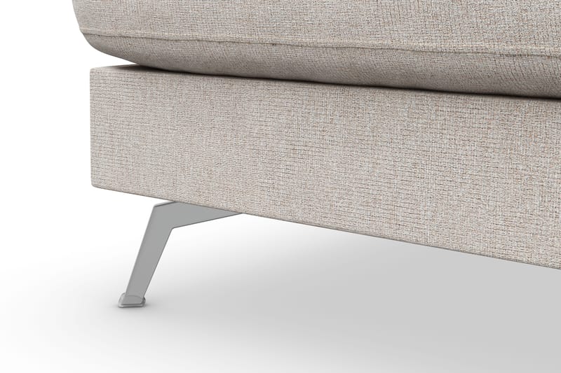 Ocean Lyx 4-seters Venstrevendt L-formet Sjeselongsofa i Stoff - Beige - Møbler - Sofaer - Sofaer med sjeselong - 4 seters sofa med divan