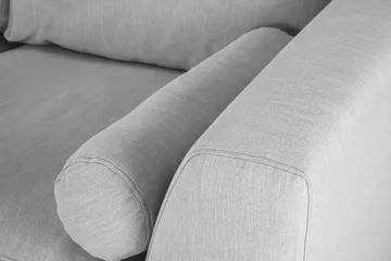 Ocean Lyx 4-seters Venstrevendt L-formet Sjeselongsofa i Stoff - Grå - Møbler - Sofaer - Sofaer med sjeselong - 4 seters sofa med divan