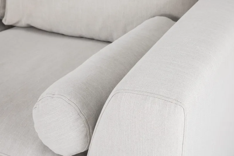 Ocean Lyx 4-seters Venstrevendt L-formet Sjeselongsofa i Stoff - Lys grå - Møbler - Sofaer - Sofaer med sjeselong - 4 seters sofa med divan
