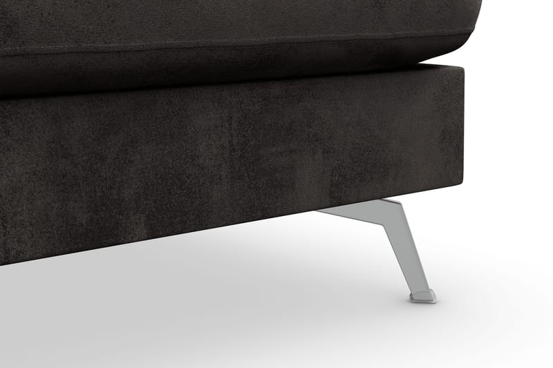 Ocean Lyx 5-seters Høyrevendt L-formet Sjeselongsofa i Fløyel - Mørk grå - Møbler - Sofaer - Sofaer med sjeselong - 4 seters sofa med divan