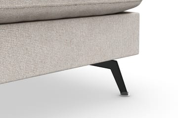 Ocean Lyx 6-seters Høyrevendt U-formet Sofa med Divan og Sjeselong + Fotskammel i Stoff - Beige - Møbler - Sofaer - Sofaer med sjeselong