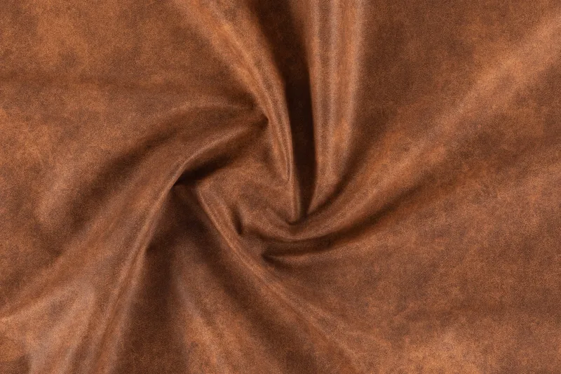 Ocean Lyx 6-seters Venstrevendt U-formet Sofa med Divan og Sjeselong + Fotskammel i Kunstlær - Brun - Møbler - Sofaer - Skinnsofaer