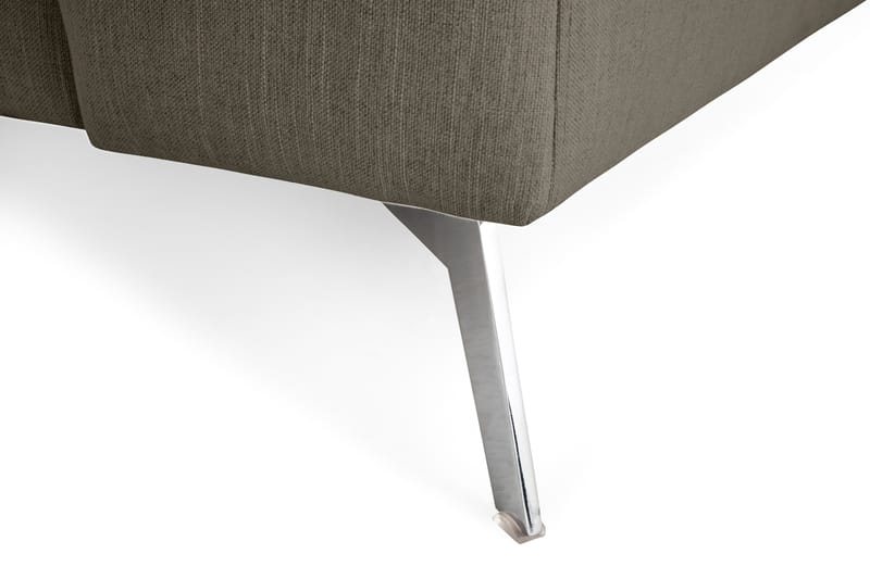 Ocean Lyx 6-seters Venstrevendt U-formet Sofa med Divan og Sjeselong + Fotskammel i Stoff - Mørkegrønn - Møbler - Sofaer - Sofaer med sjeselong