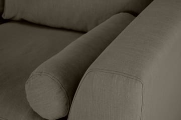 Ocean Lyx 6-seters Venstrevendt U-formet Sofa med Divan og Sjeselong + Fotskammel i Stoff - Mørkegrønn - Møbler - Sofaer - Sofaer med sjeselong