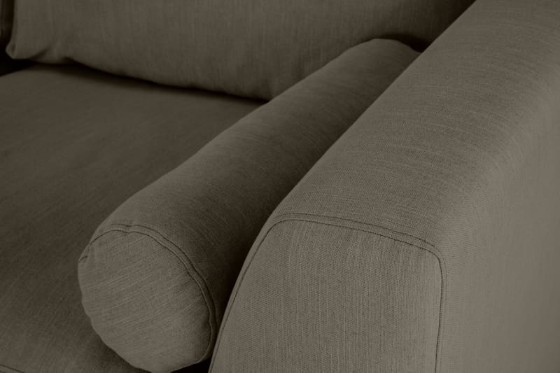 Ocean Lyx 6-seters Venstrevendt U-formet Sofa med Divan og Sjeselong + Fotskammel i Stoff - Mørkegrønn - Møbler - Sofaer - Sofaer med sjeselong
