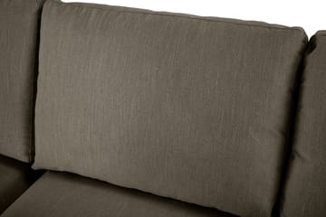 Ocean Lyx 6-seters Venstrevendt U-formet Sofa med Divan og Sjeselong + Fotskammel i Stoff - Mørkegrønn - Møbler - Sofaer - Sofaer med sjeselong
