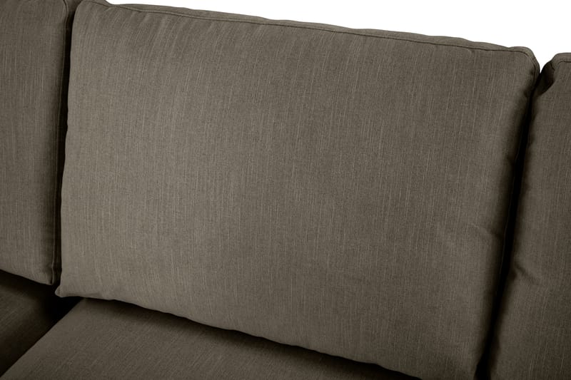 Ocean Lyx 6-seters Venstrevendt U-formet Sofa med Divan og Sjeselong + Fotskammel i Stoff - Mørkegrønn - Møbler - Sofaer - Sofaer med sjeselong