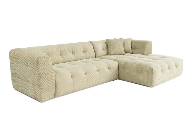 Octavian Sofa med Sjeselong 3-seter - Grønn - Møbler - Sofaer - Sofaer med sjeselong - 3 seters sofa med divan
