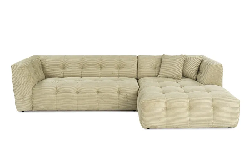 Octavian Sofa med Sjeselong 3-seter, Grønn