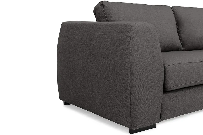 Optus 3-seters Sofa med Sjeselong Høyre - Mørkegrå - Møbler - Sofaer - Sofaer med sjeselong - 3 seters sofa med divan