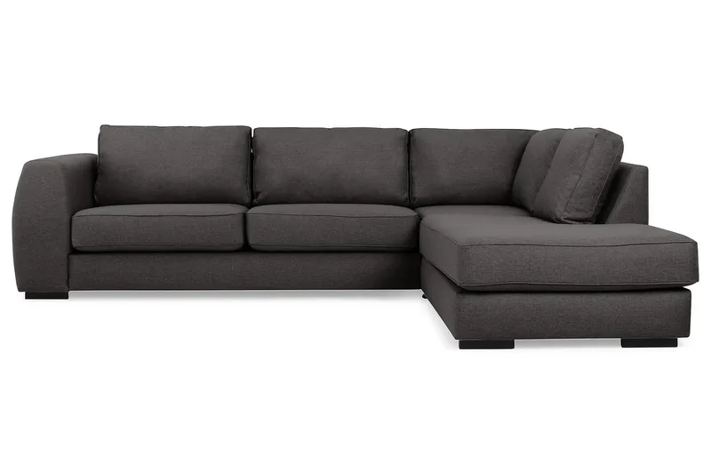 Optus 3-seters Sofa med Sjeselong Høyre - Mørkegrå - Møbler - Sofaer - Sofaer med sjeselong - 3 seters sofa med divan